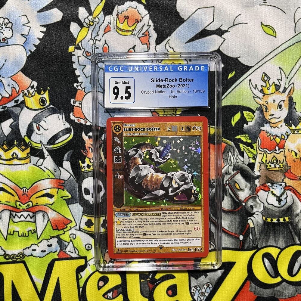 Metazoo Slide Rock Bolter Gem Mint 9.5 CGC Full Holo Cryptid Nation 1st Edition